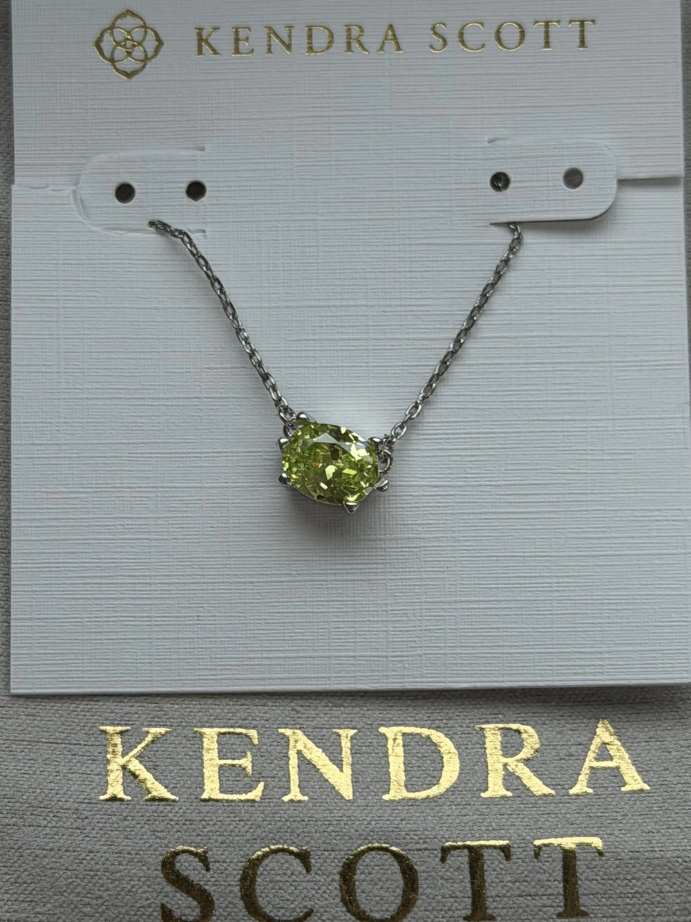 Kendra Scott Green Pendant Necklace